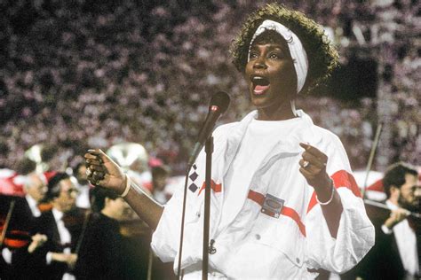 24-Minute Listen Playlist Enlarge this image Singer and actress Whitney Houston sings the National Anthem at the 1991 Tampa, Florida, Superbowl XXV. Houston's rendition of the National...